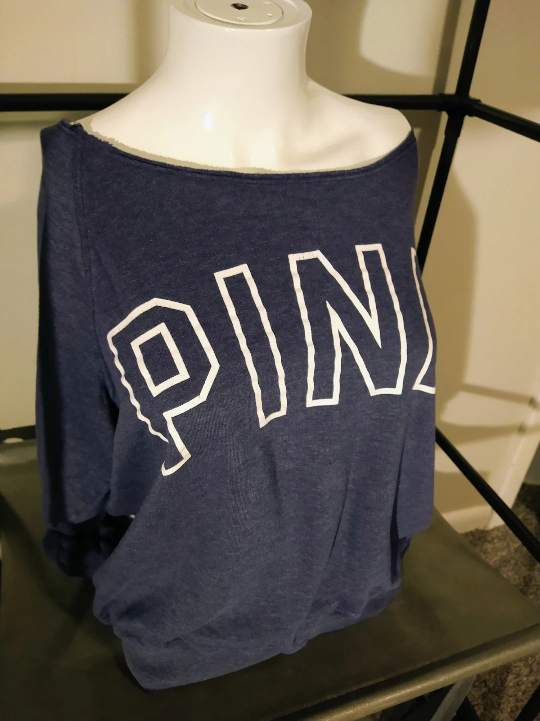 Victoria's Secret PINK Off-The-Shoulder Sweatshirt Medium - photo 2