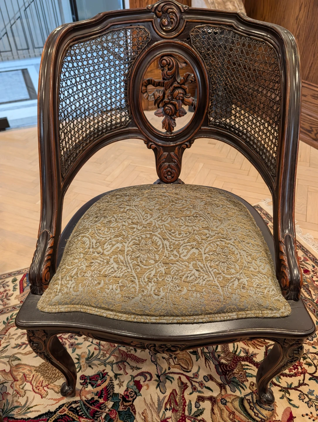 Antique Cane Back Accent Chairs - Pair - photo 2