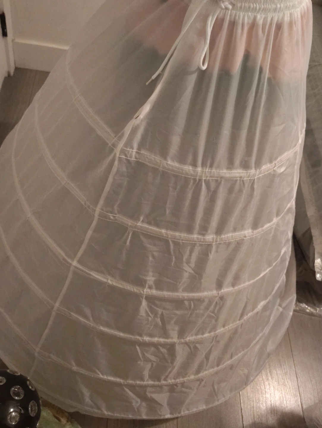 White 6 hoop crinoline petticoat