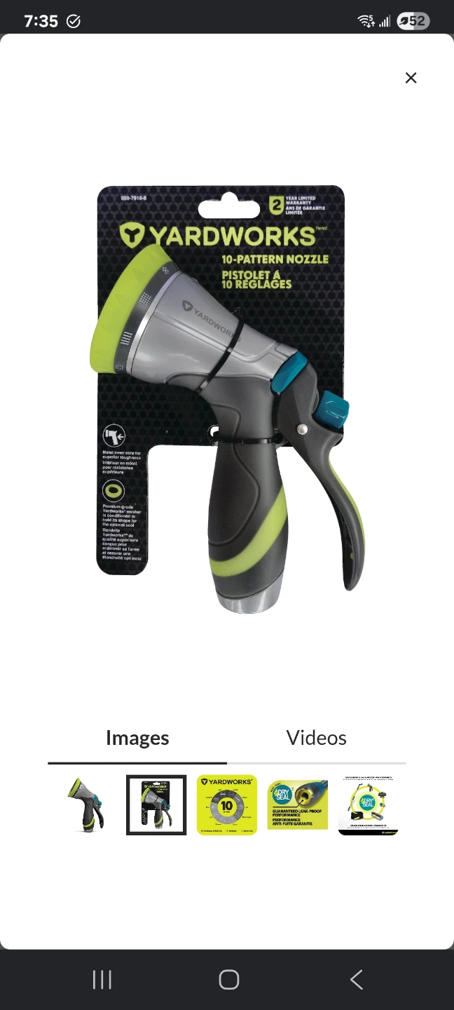 Yardworks Heavy-Duty Garden Hose with Nozzle and Quick Connect - photo 2