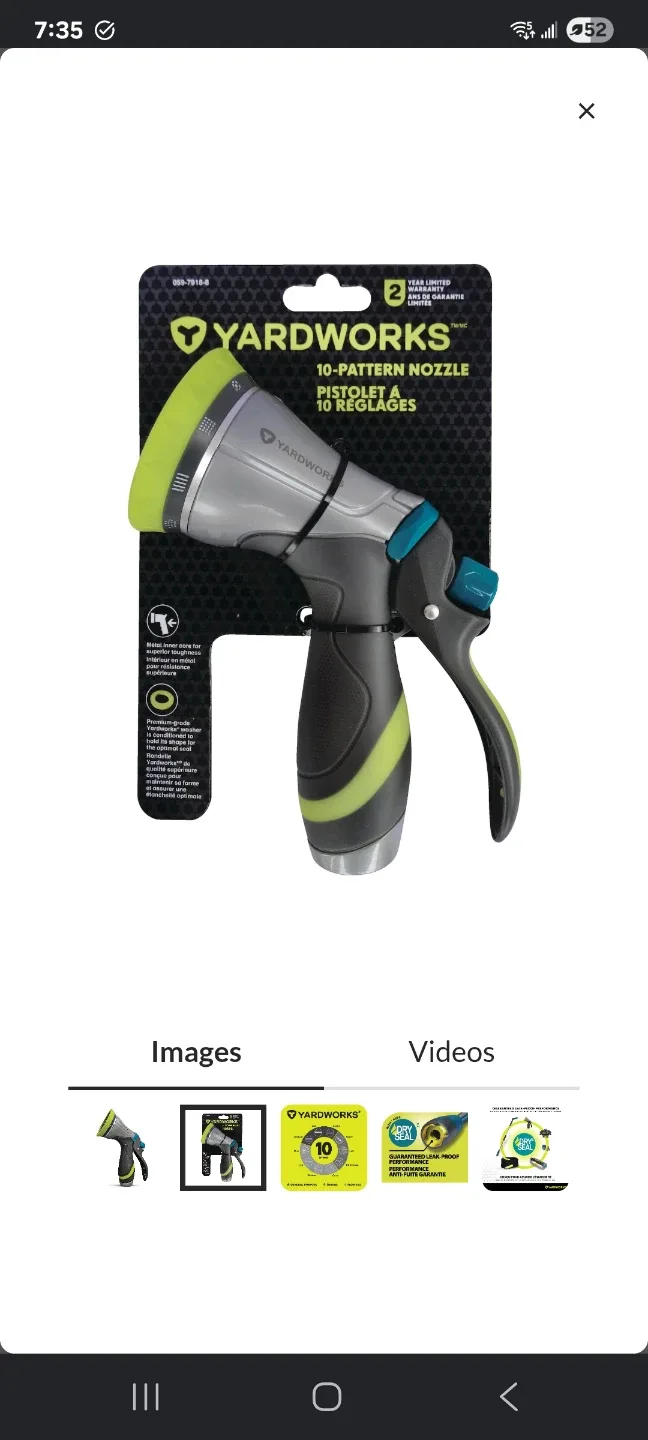 Yardworks Heavy-Duty Garden Hose with Nozzle and Quick Connect - photo 2