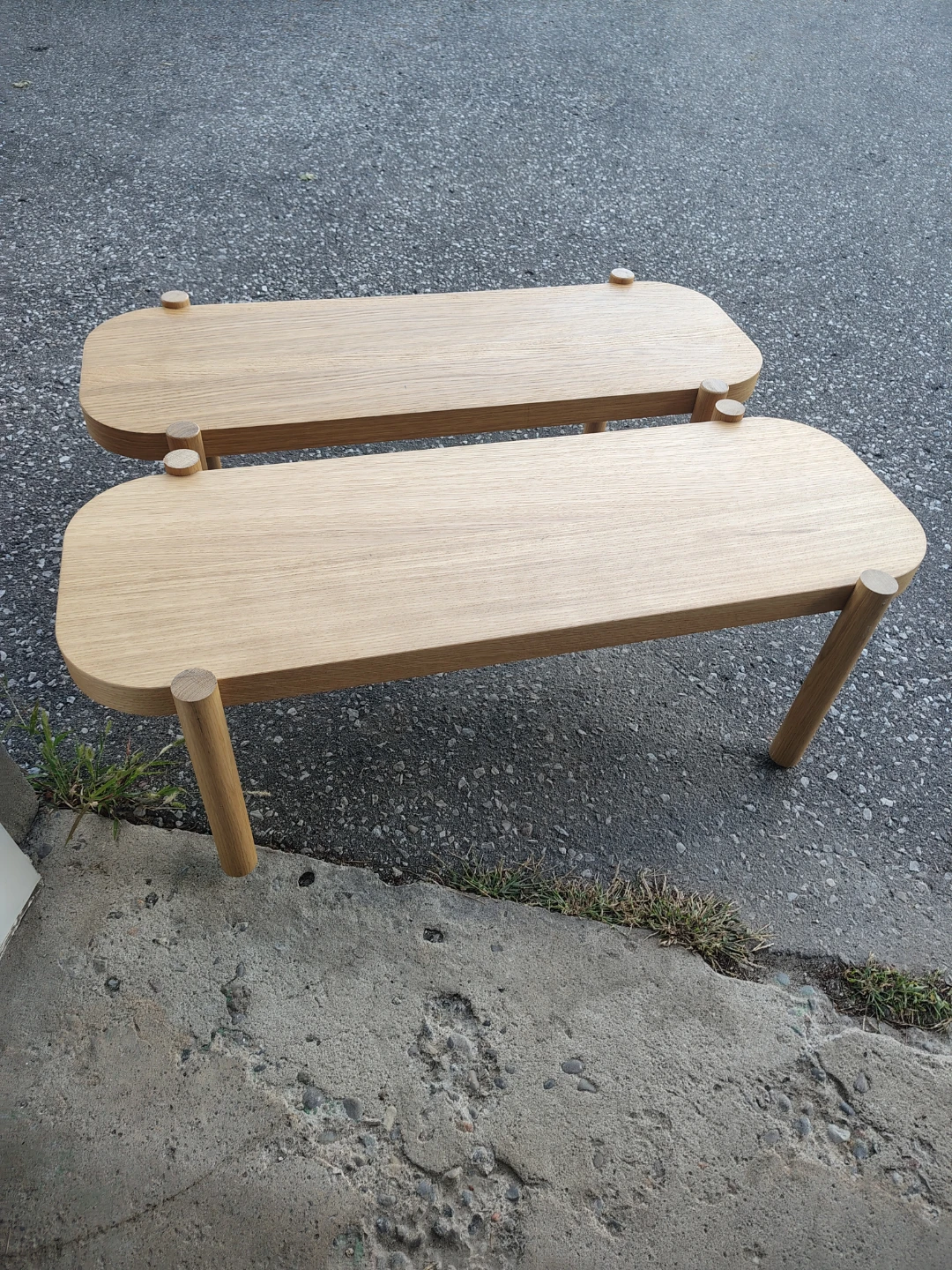 Wooden Coffee Table Benches - photo 2