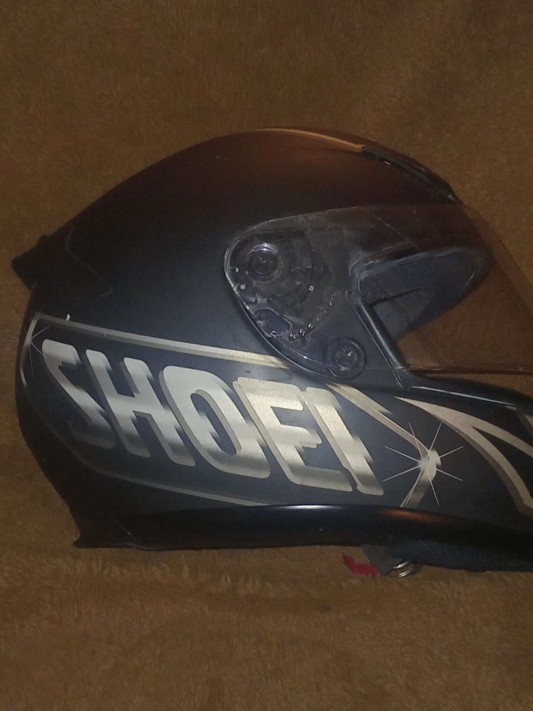 Black Shoei motorcycle helmet - photo 5