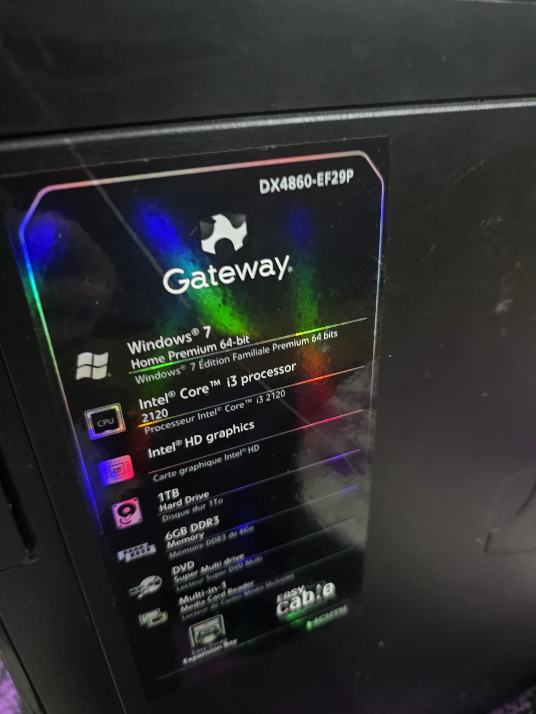 Gateway DX4860-EF29P Desktop Computer - photo 2