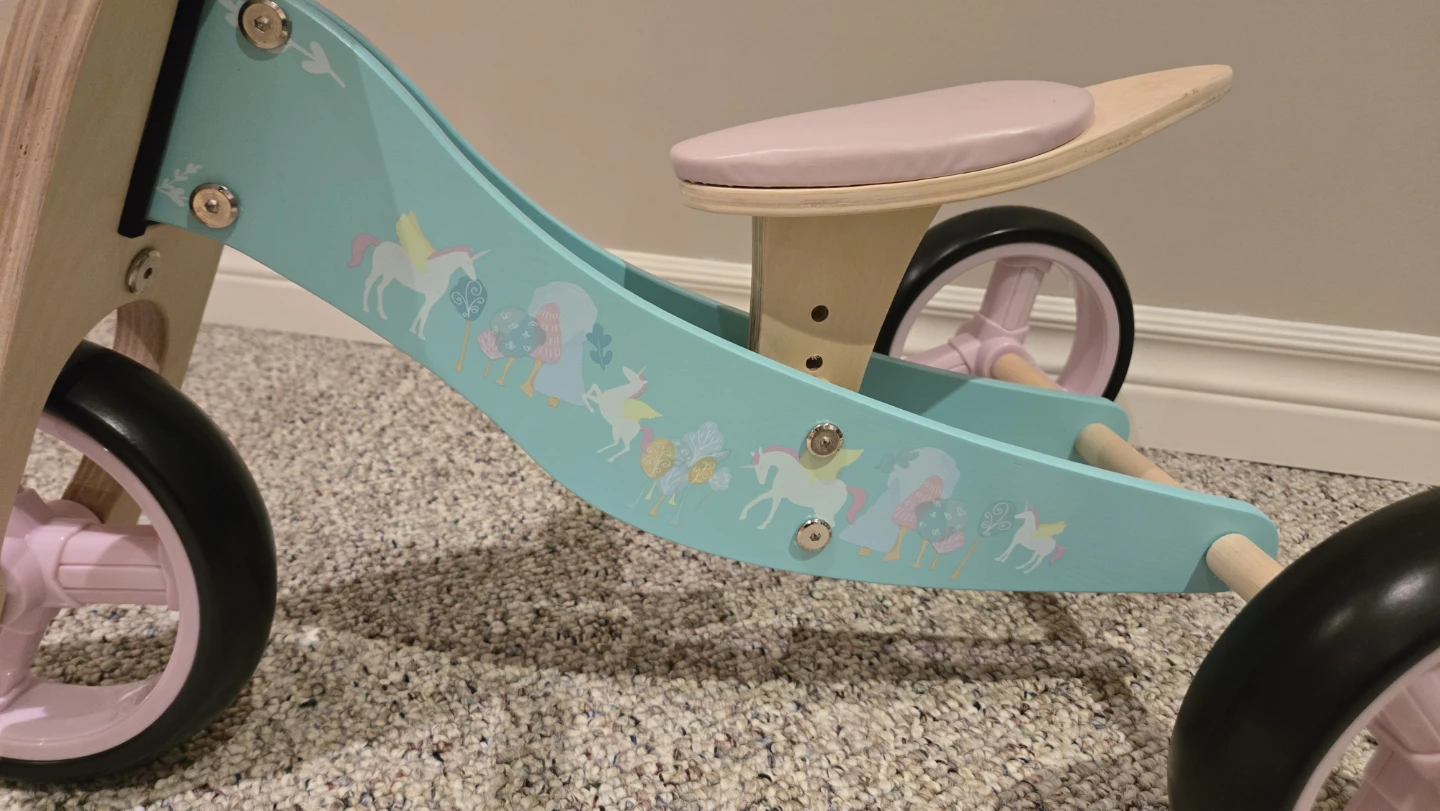 Coco Village Wooden Balance Bike with Unicorns - photo 5