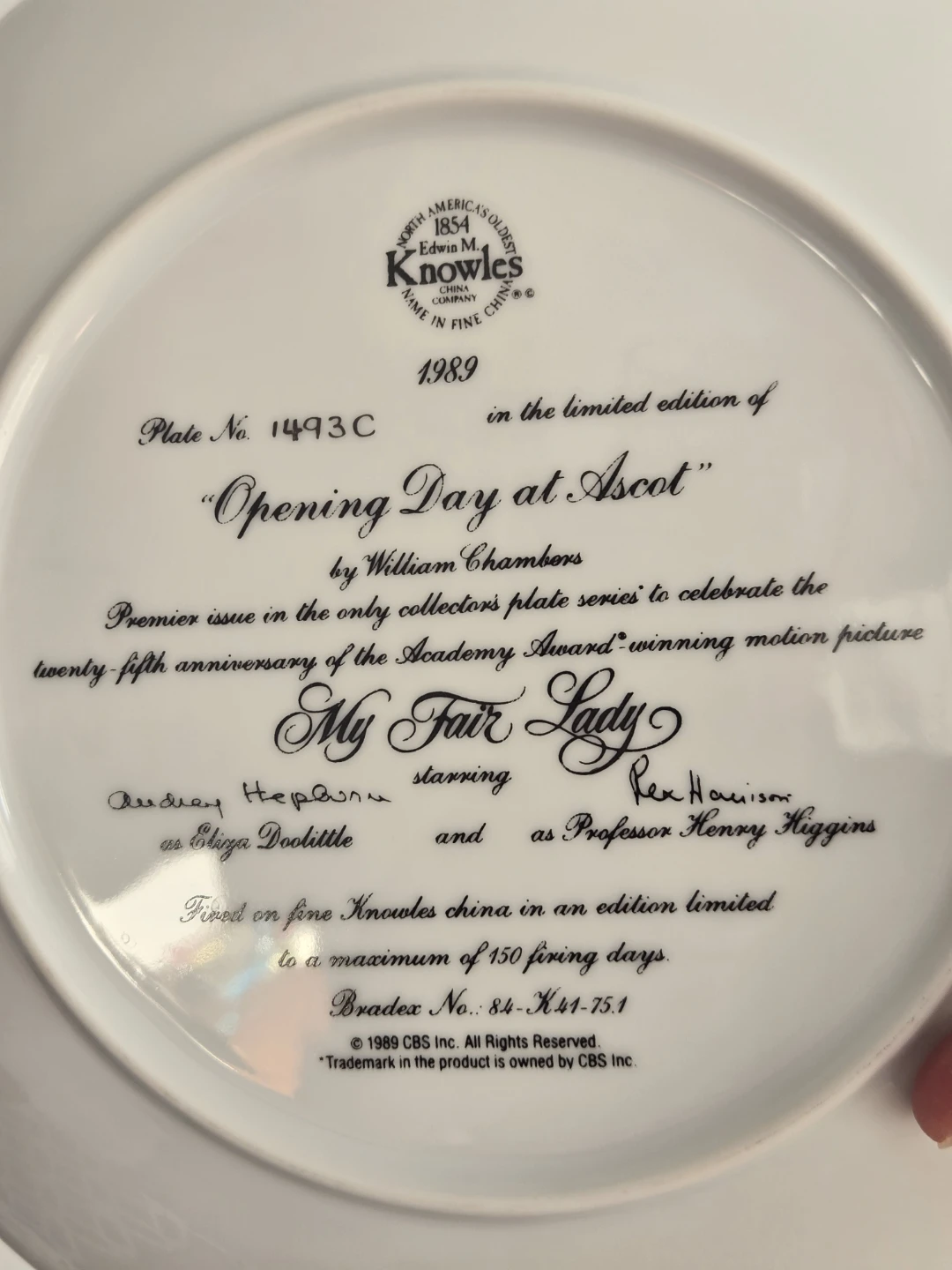 Knowles Plate "Opening Day at Ascot" by William Chambers - photo 3