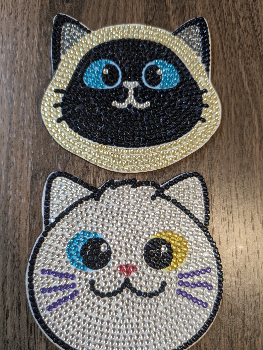 Diamond Art Cat Coasters Set with Holder - photo 2