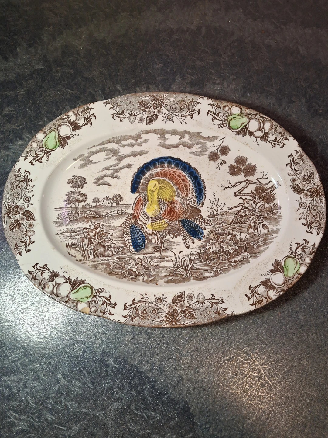 Vintage Turkey Platter