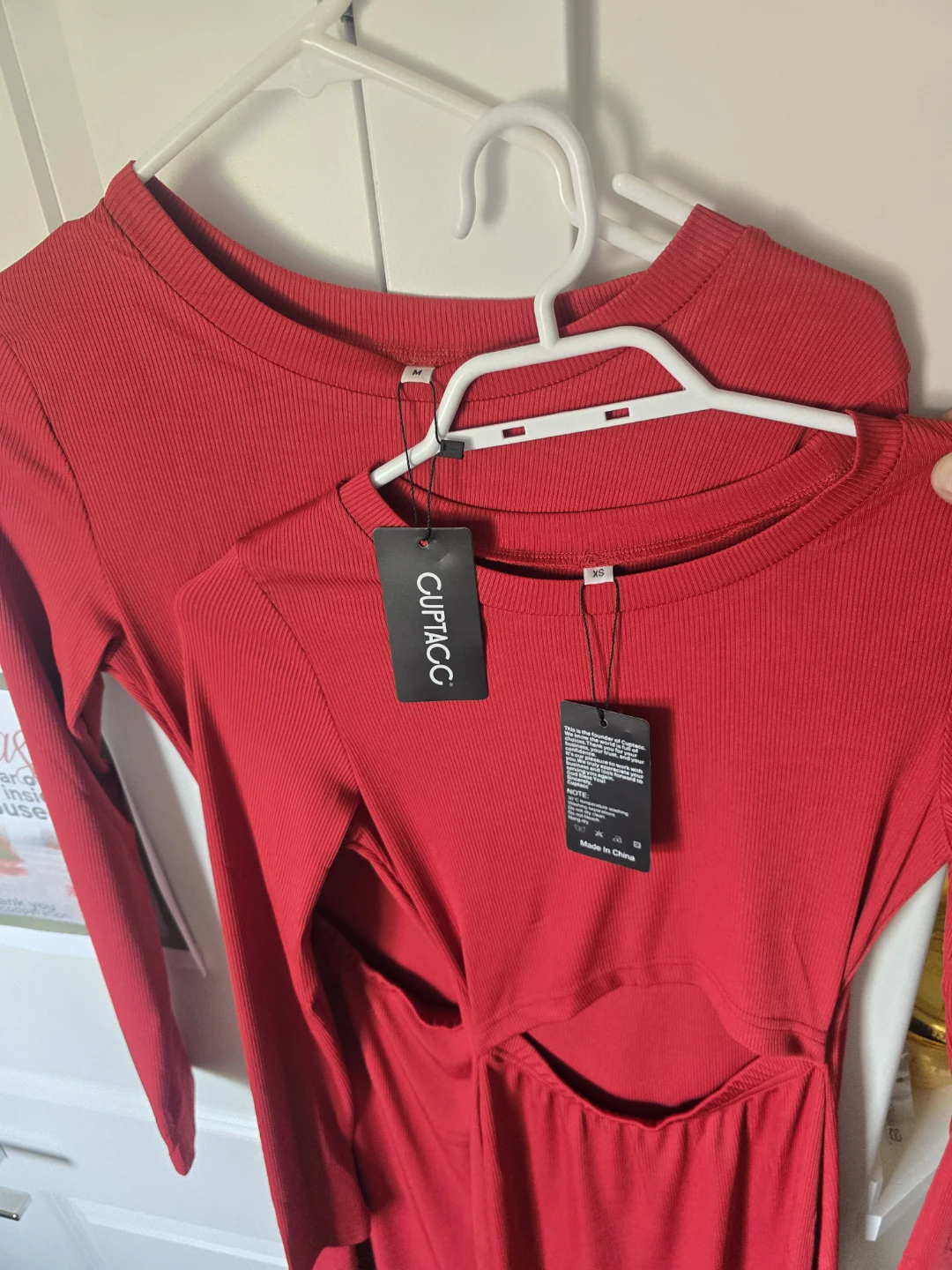 CUPTACC Long Sleeve Red Cutout Maxi Dress - photo 4