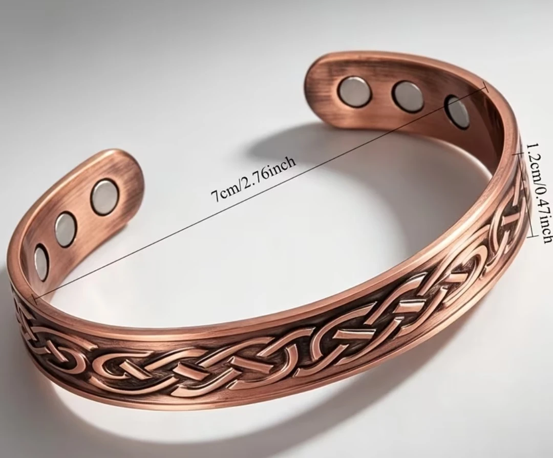 Copper Magnetic Bracelet - Celtic Knot Design - photo 3