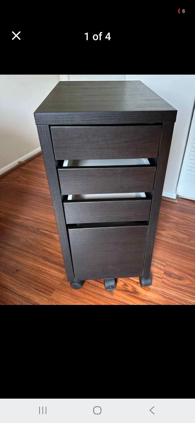 IKEA MICKE Drawer Unit - Black-brown