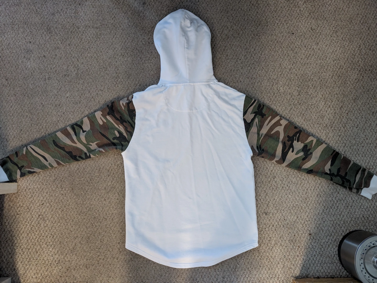 BAPE- (Large) White And Camo Hoodie