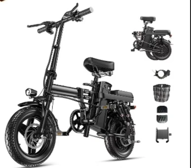 Black Folding Electric Bicycle