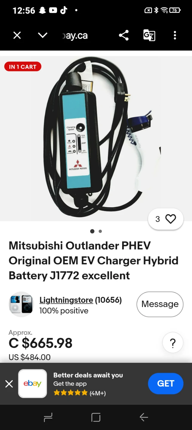 Mitsubishi Outlander PHEV EV Charger J1772 - photo 2