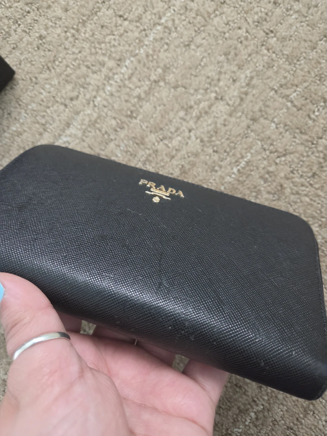 Prada Black Saffiano Leather Zip Around Wallet - photo 3