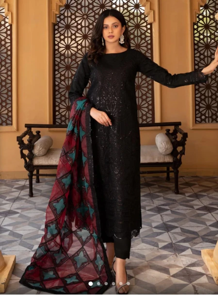 Serika Black Sequined 3-Piece Suit - photo 2