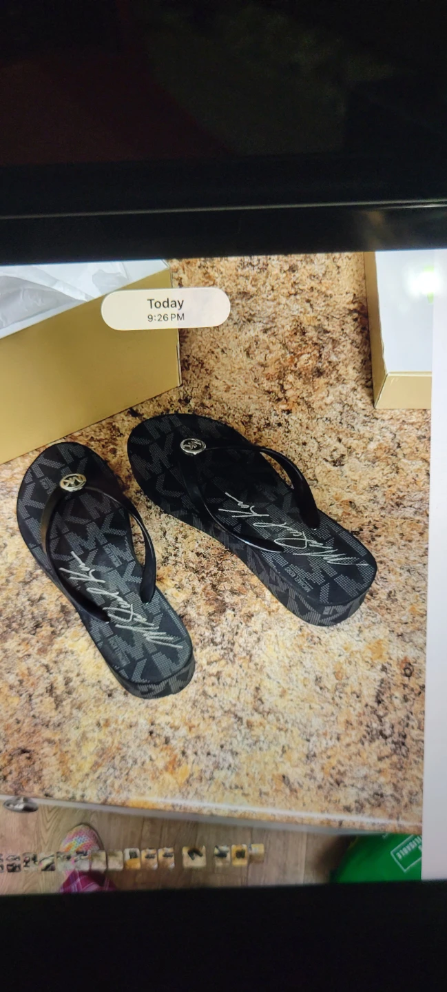 Michael Kors Black Monogram Flip Flops - photo 4
