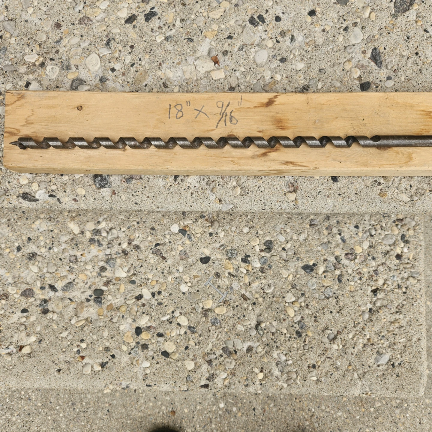 Wood Auger Bit, 18" x 9/16"