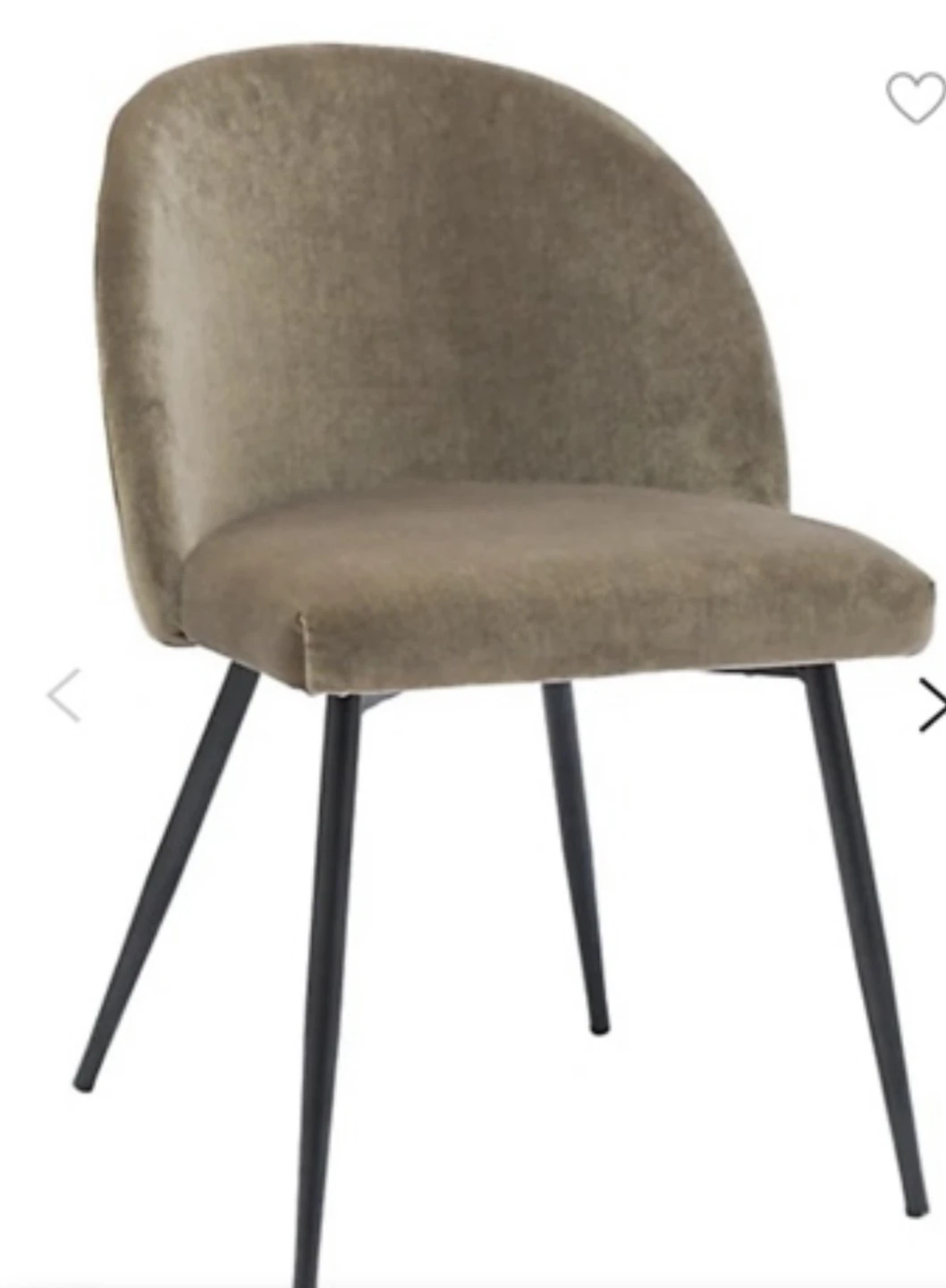 Upholstered brown dining chair with black legs - photo 2