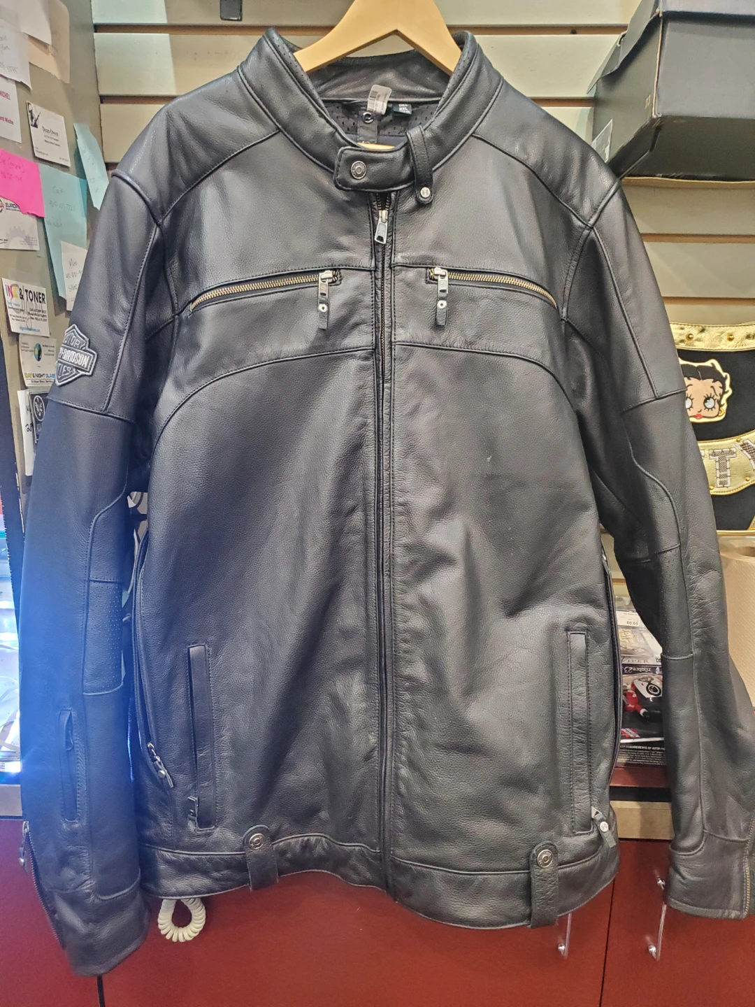 Harley-Davidson Leather Riding Jacket 2XL Tall