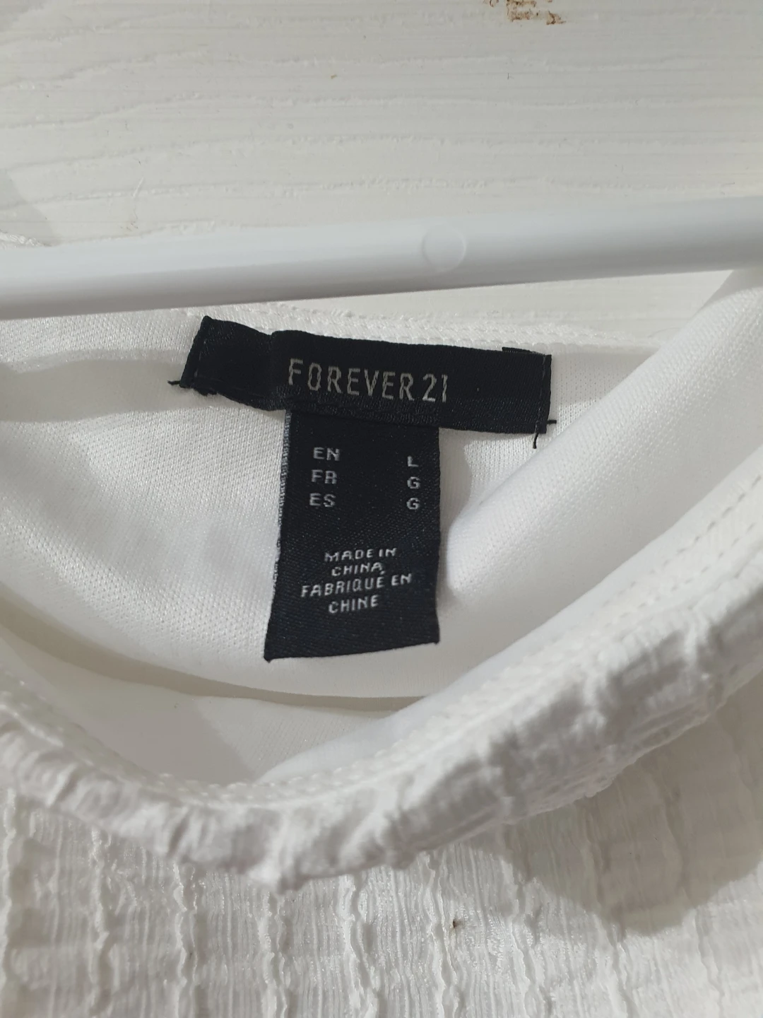 White Textured Puff Sleeve Top - photo 3