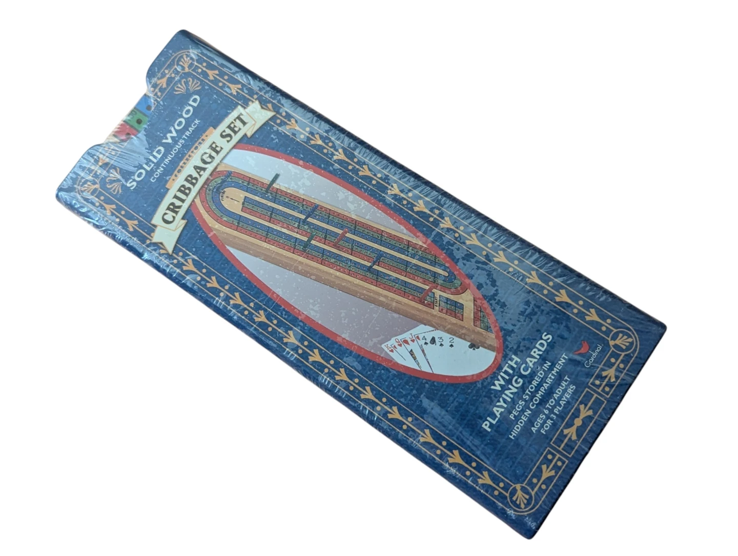NEW wrapped: Vintage 1999 Solid Wood Cribbage Set - - photo 2