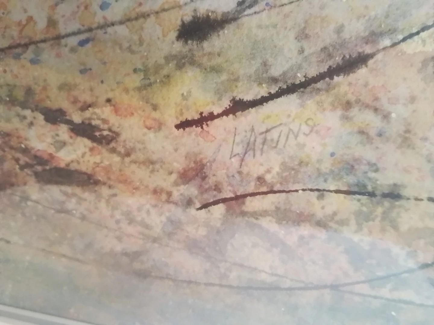 Original Lorraine Atkins Abstract Watercolor Painting - photo 3