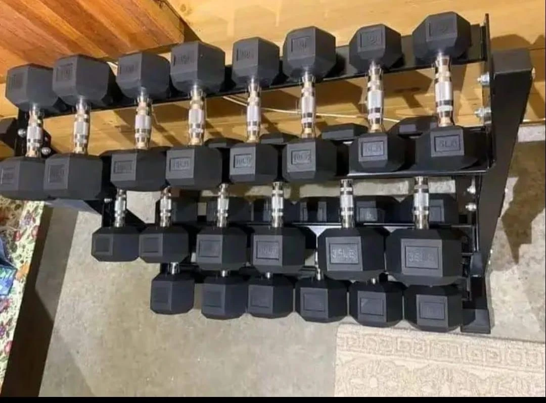 DUMBBELLS WITH RACK AND BENCH - photo 4
