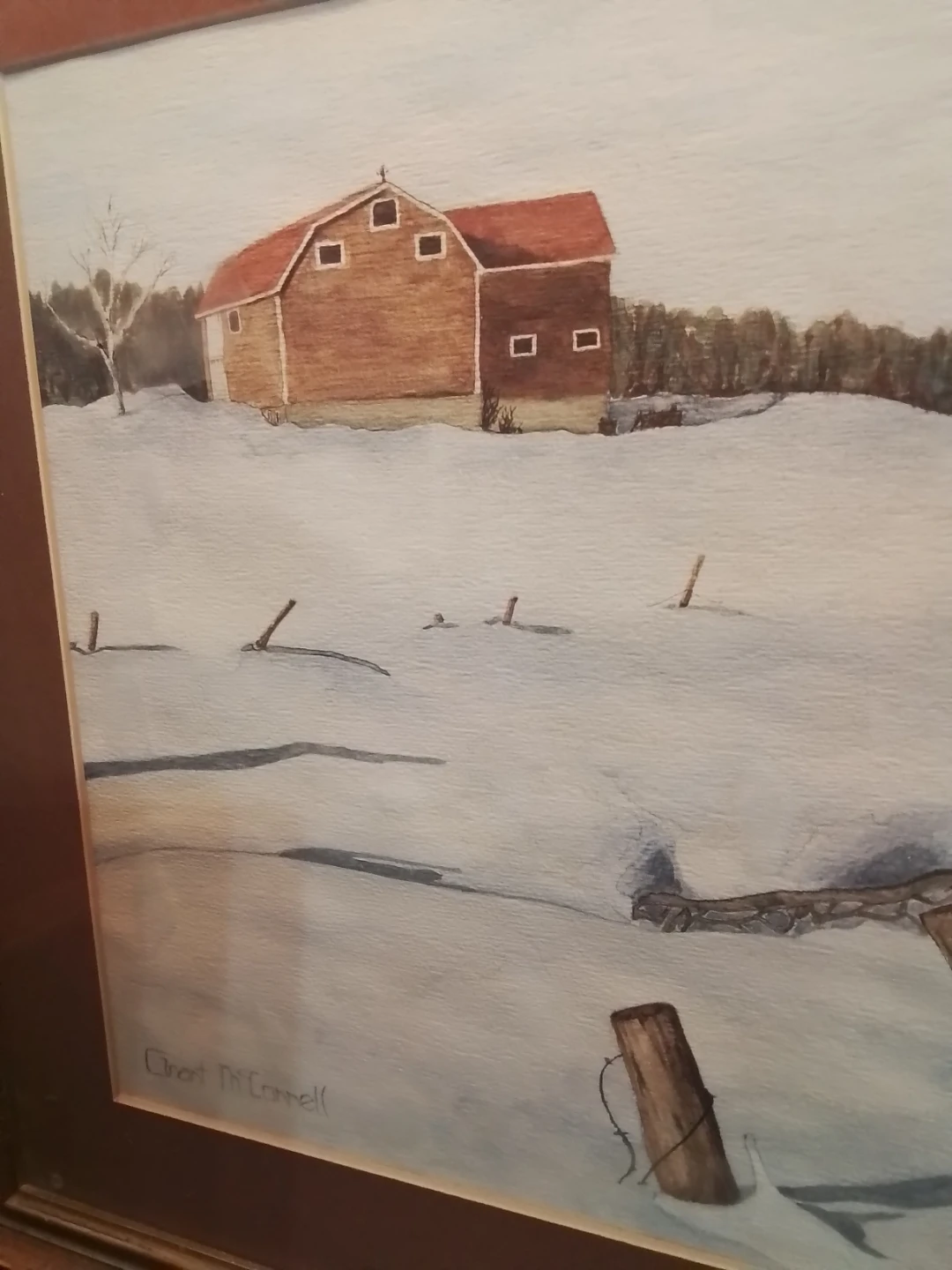 Grant McConnell Framed Winter Landscape Painting - photo 2