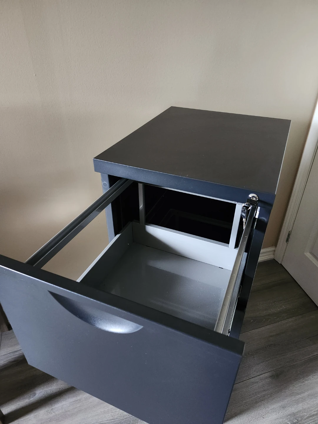 Black 3-Drawer Filing Cabinet - photo 2