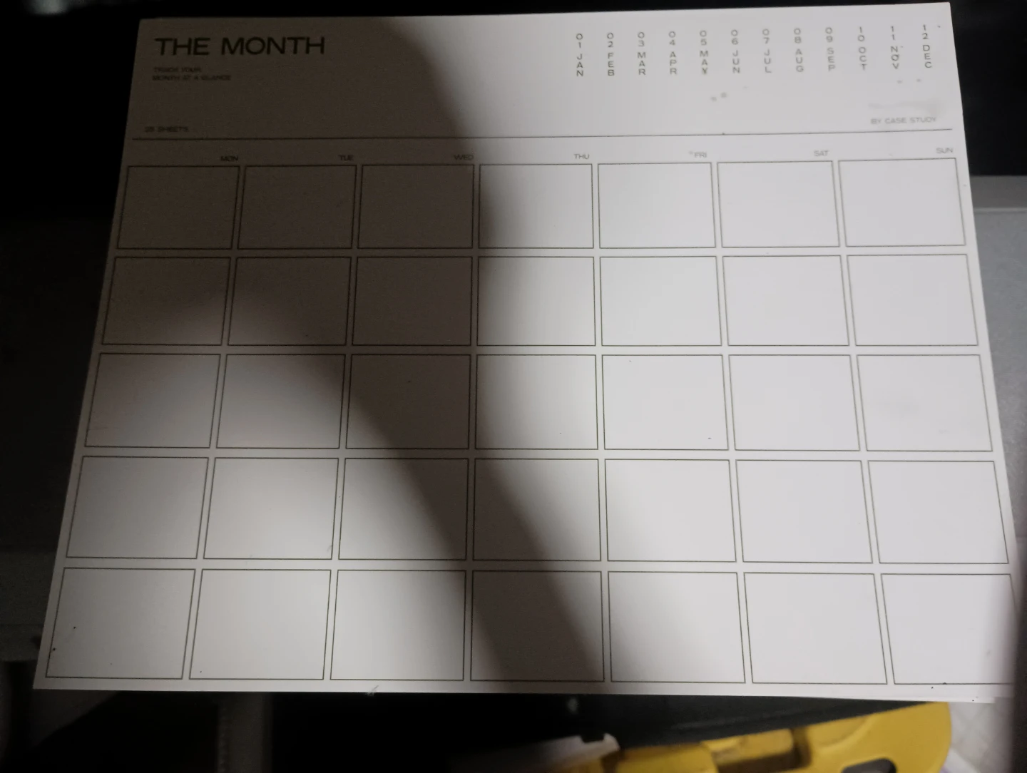 The Month Desk Planner 25 Sheets