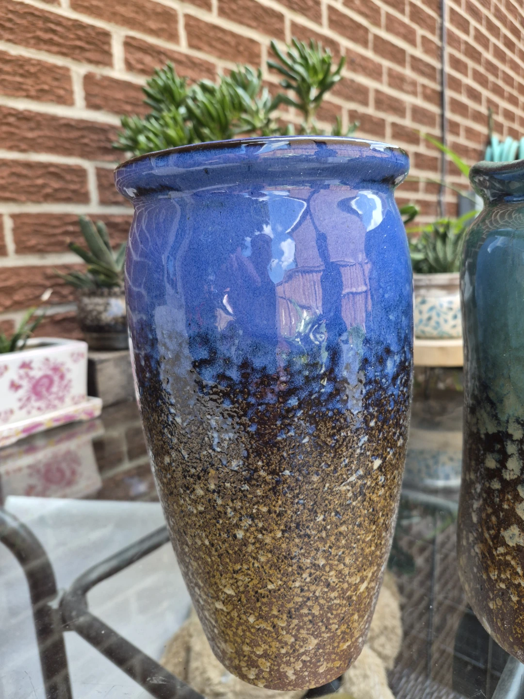 NEW Ceramic Vase Green/Brown - photo 3