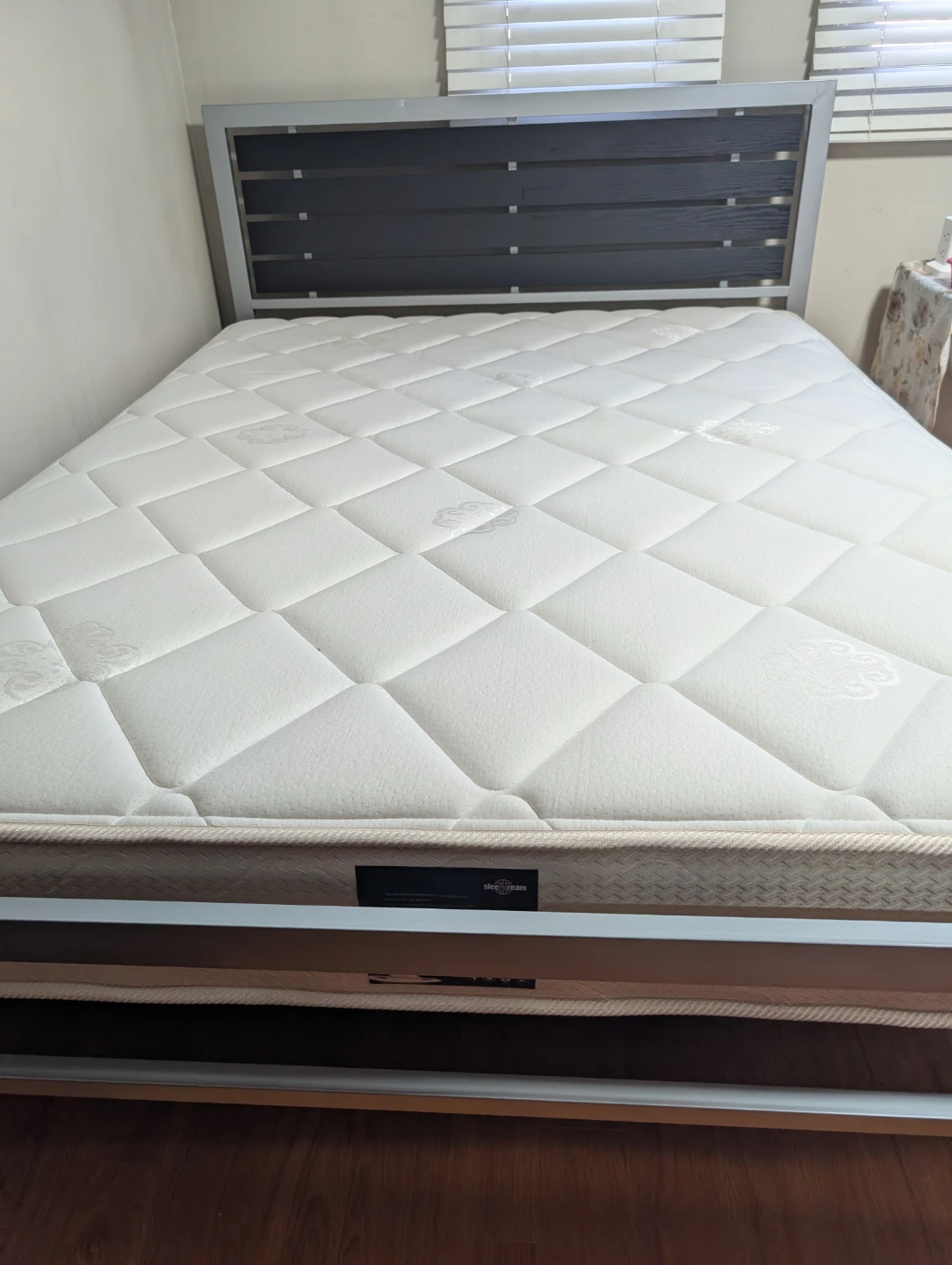 Queen Bed Frame with Mattress