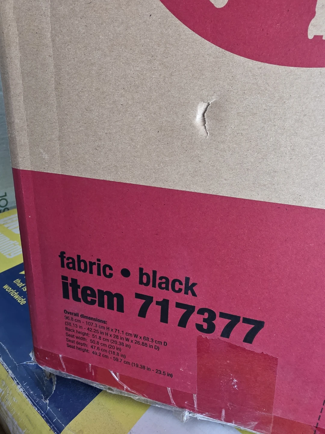 Task chair fabric black - photo 2