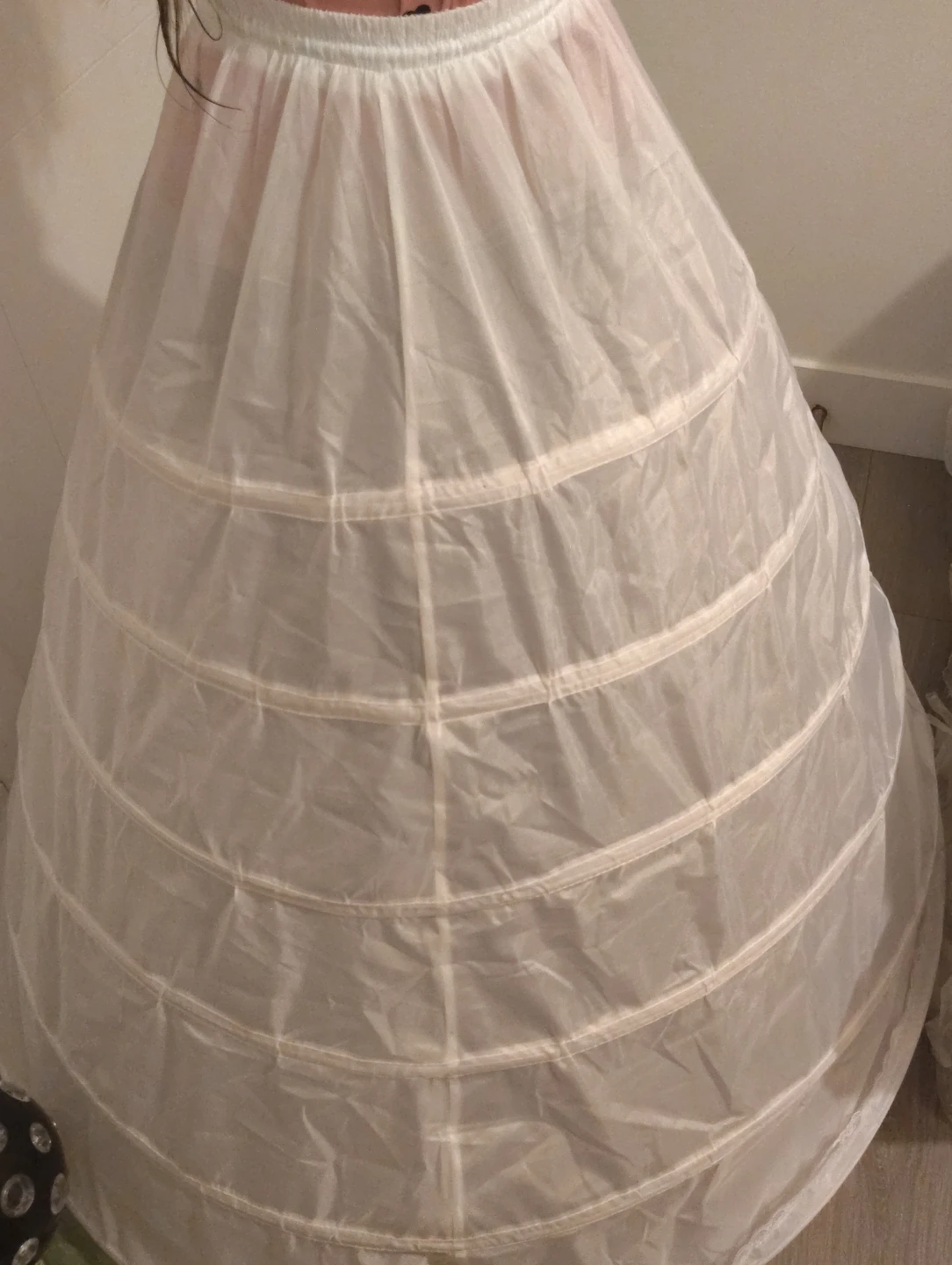 White 6 hoop crinoline petticoat - photo 4