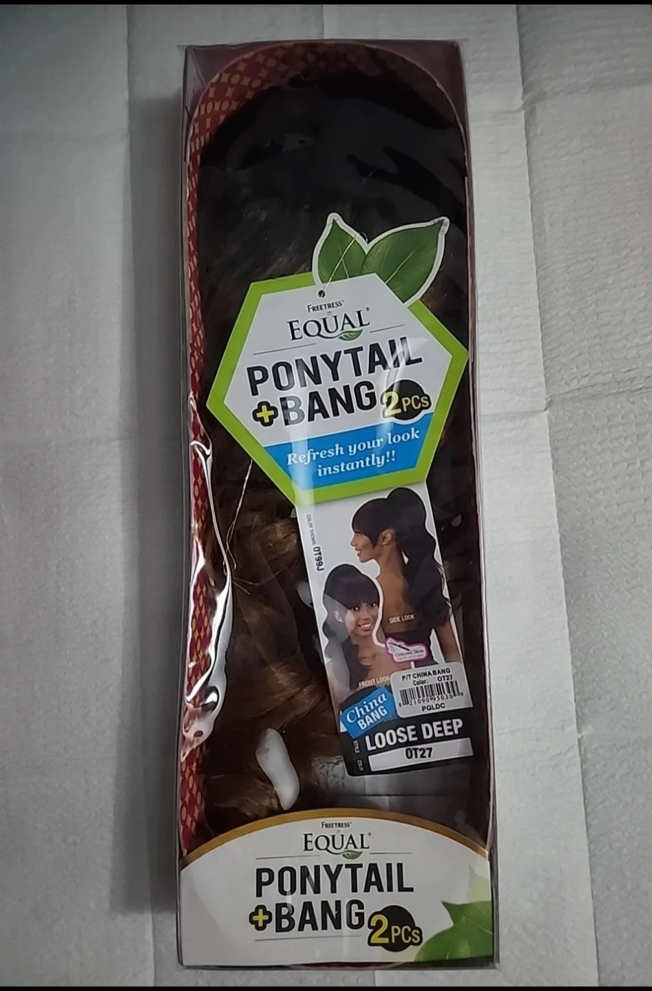 Freetress Equal Ponytail + Bang 2 PCS Loose Deep