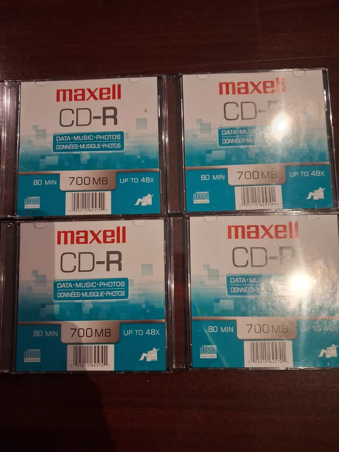 4 Maxell CD-R 700MB 80 Min Recordable Discs