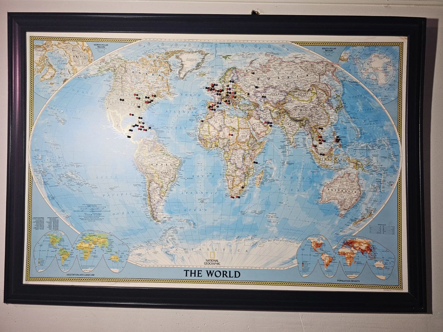 National Geographic Framed World Map