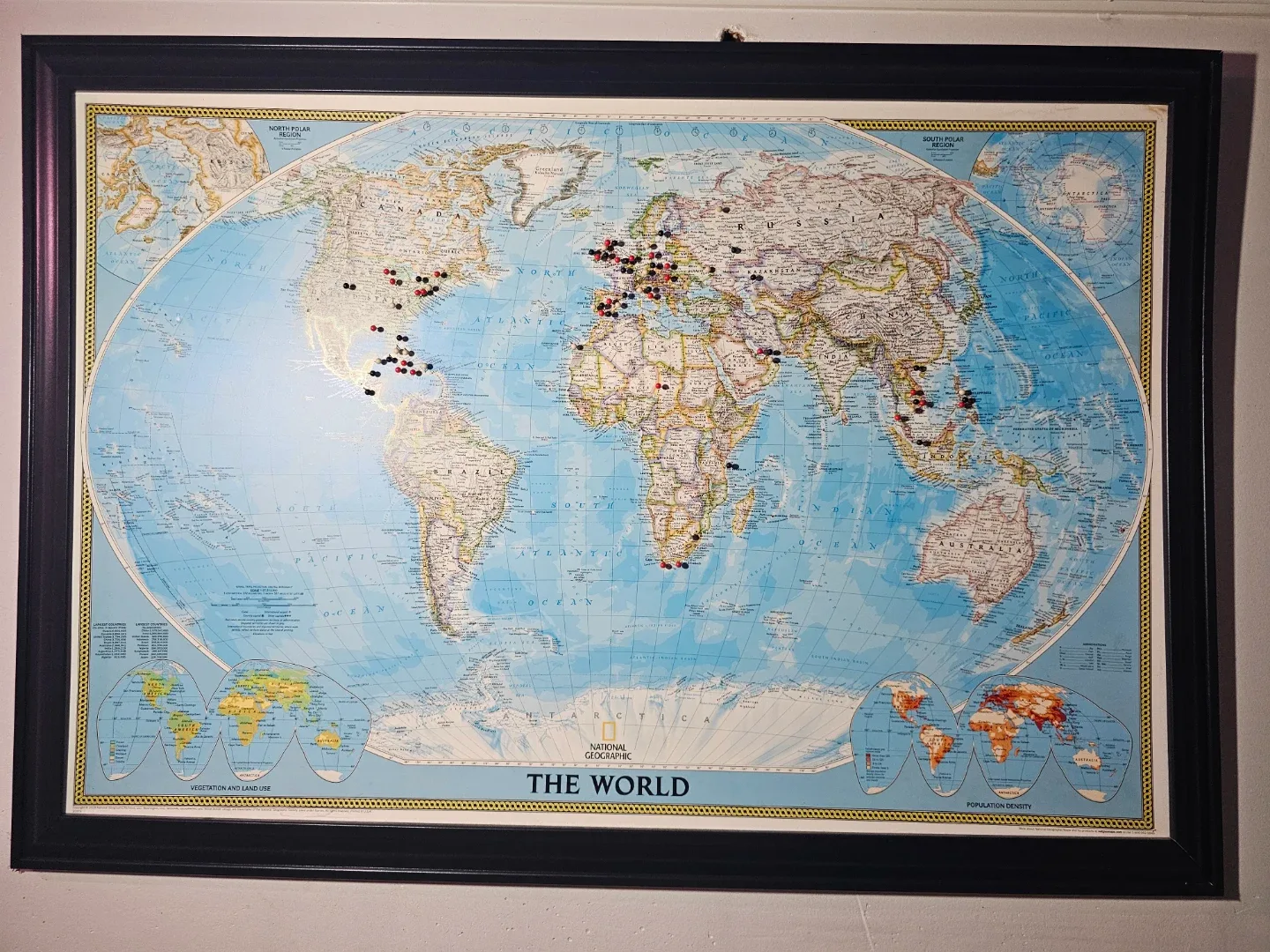 National Geographic Framed World Map