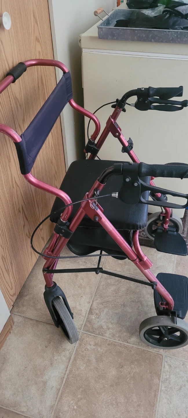 Pink Walker with Seat and Footrests - photo 3