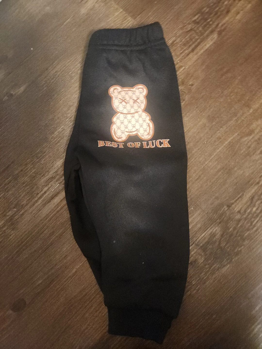 Black Bear "Best of Luck" Sweatsuit - Size 6-9M