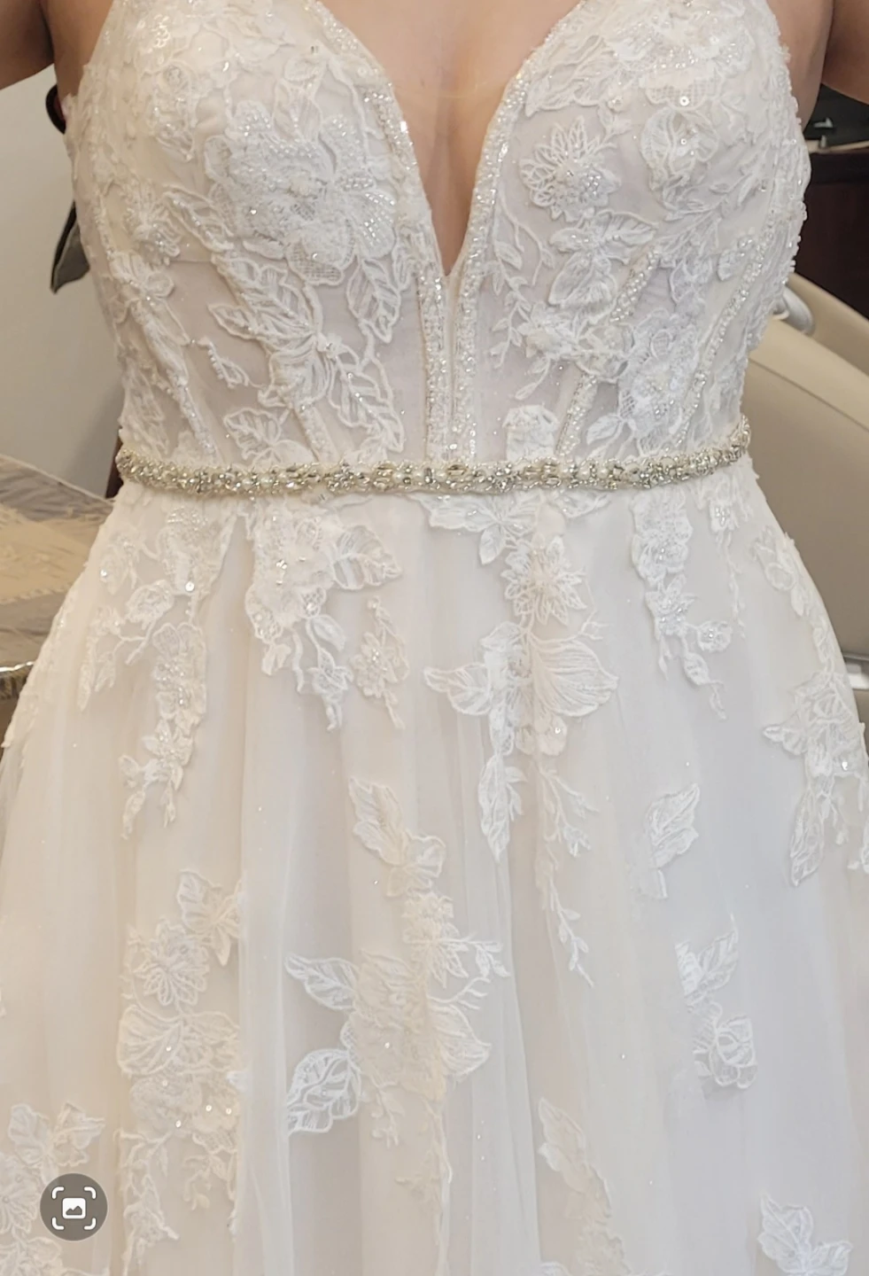Oleg Cassini   ivory stone wedding dress - photo 4