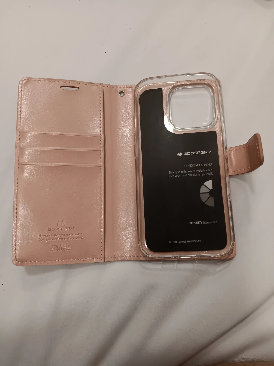 GOOSPERY Pink Faux Leather Wallet Phone Case