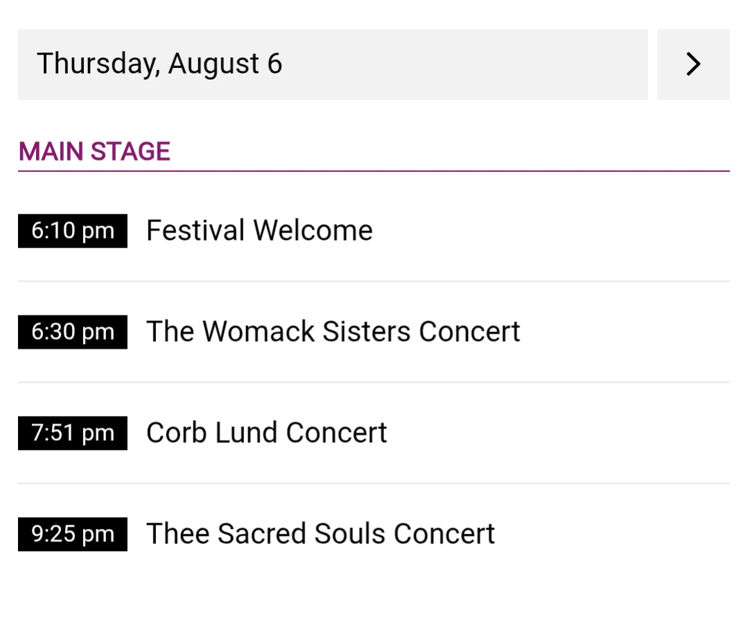 Thursday, August 6 Festival pair it's available
