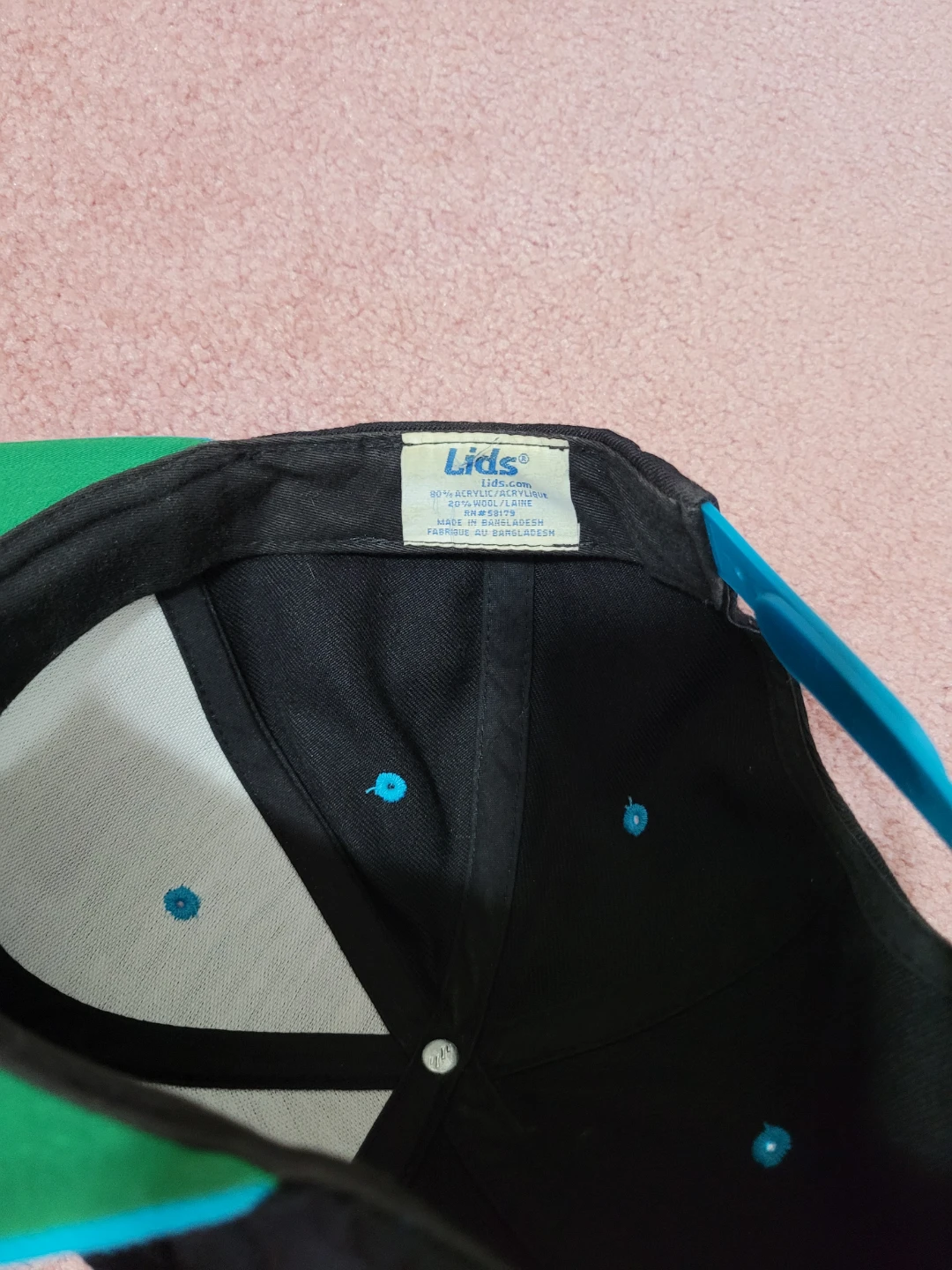 Lids Snapback Hat - Black, Blue, Green - photo 3