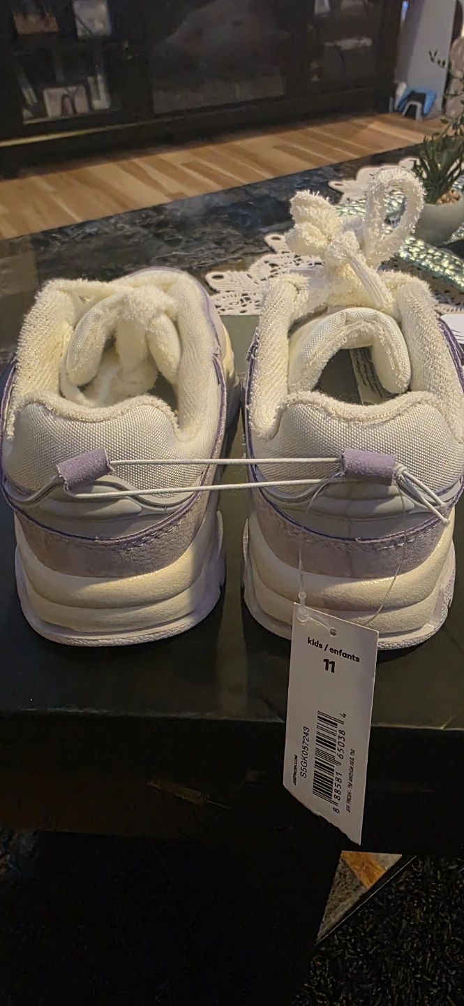 Kids' White & Purple Sneakers Size 11 - photo 2