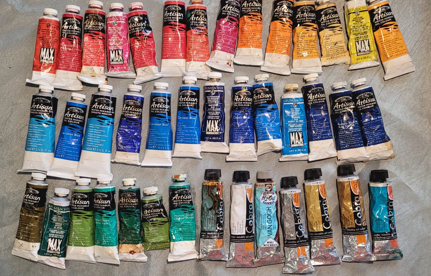 67 acrylic Paint tubes. Best offer