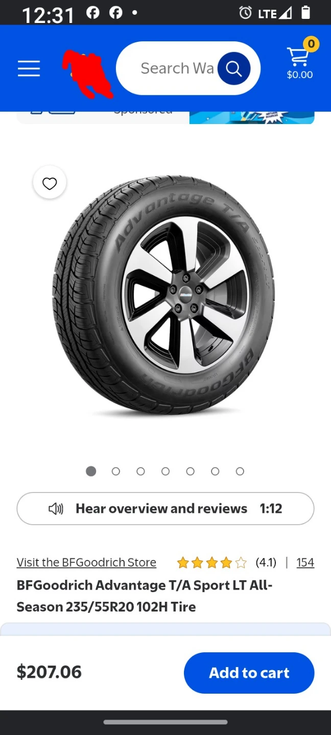 Brand New BF Goodrich 235/55R20