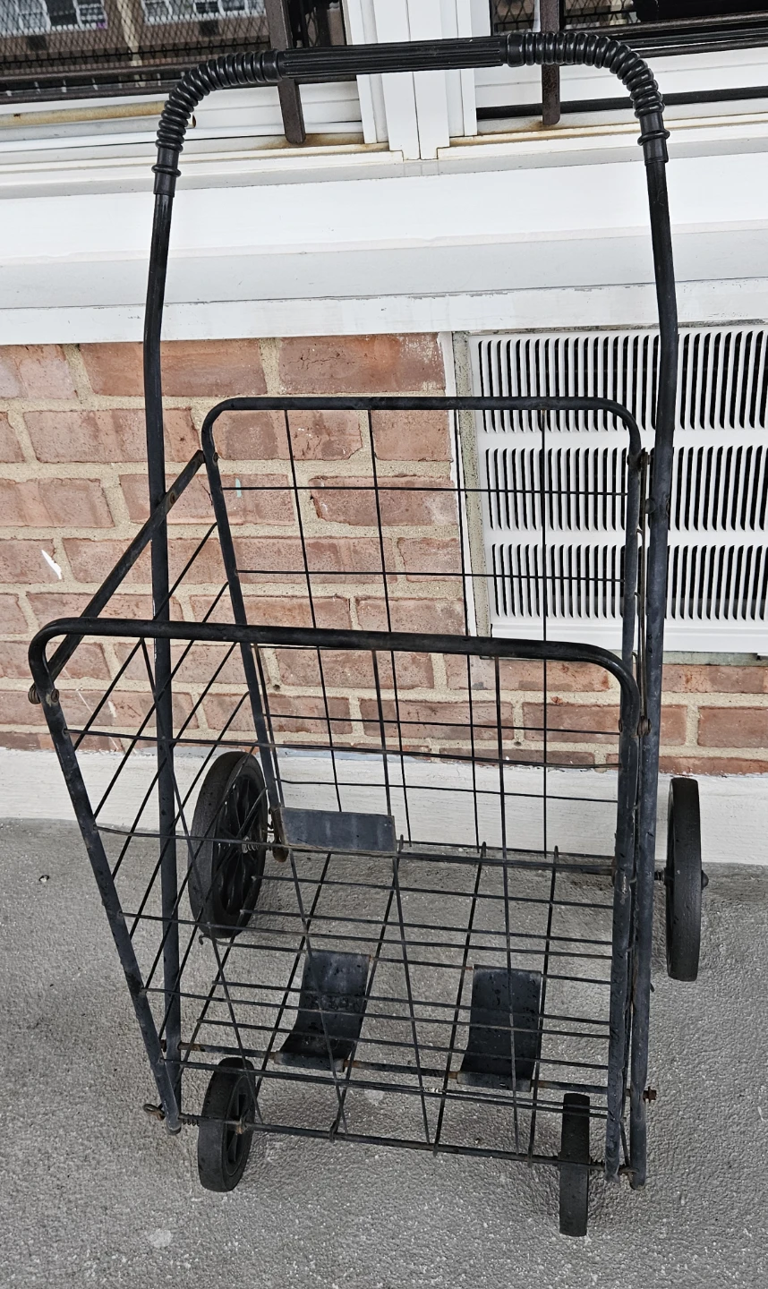 Black Metal Shopping Cart