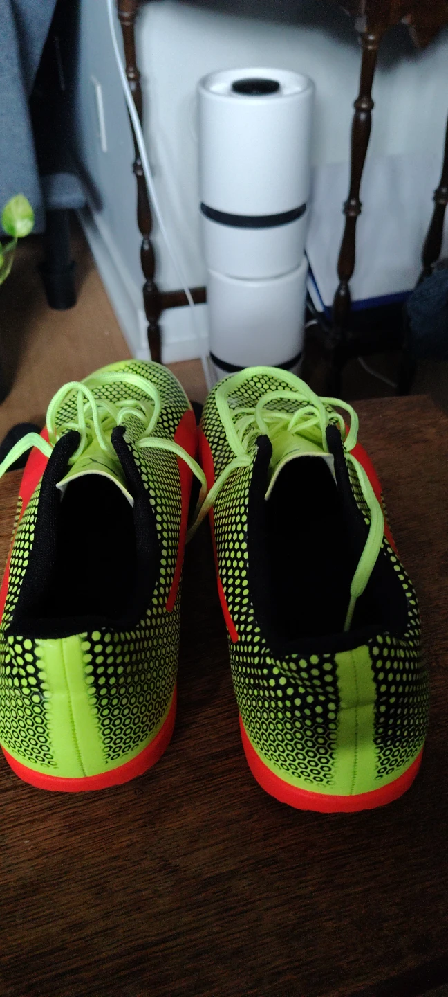 Puma Neon Green & Red Soccer Cleats - photo 3